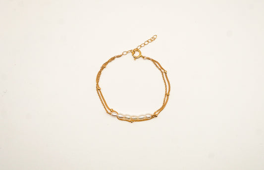 Kaia Pearl Double Wrapped Bracelet
