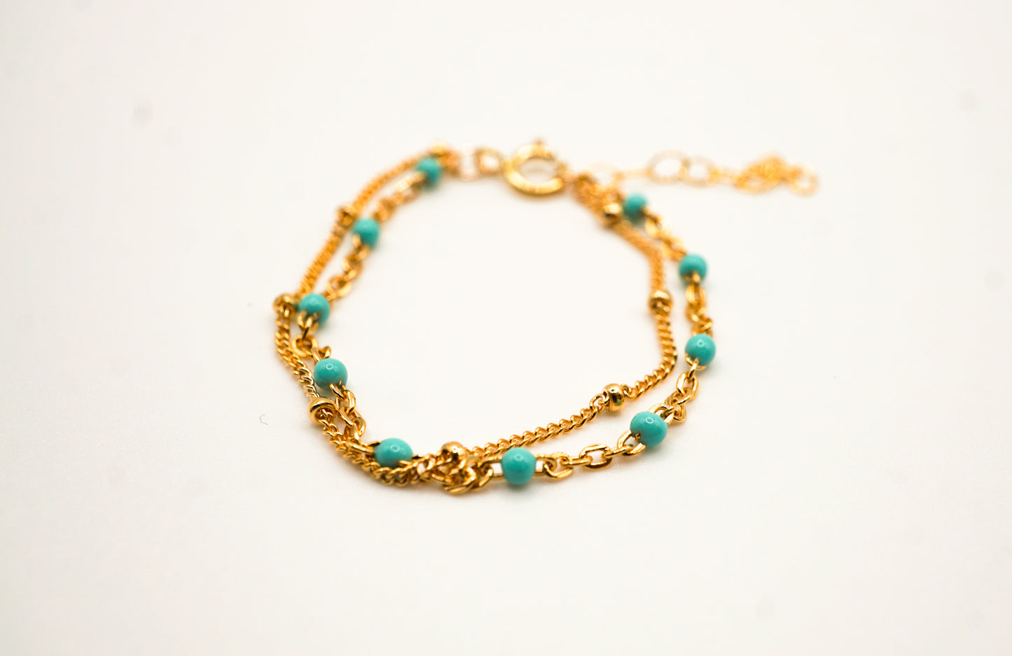 Aster Turquoise Double Wrapped Bracelet