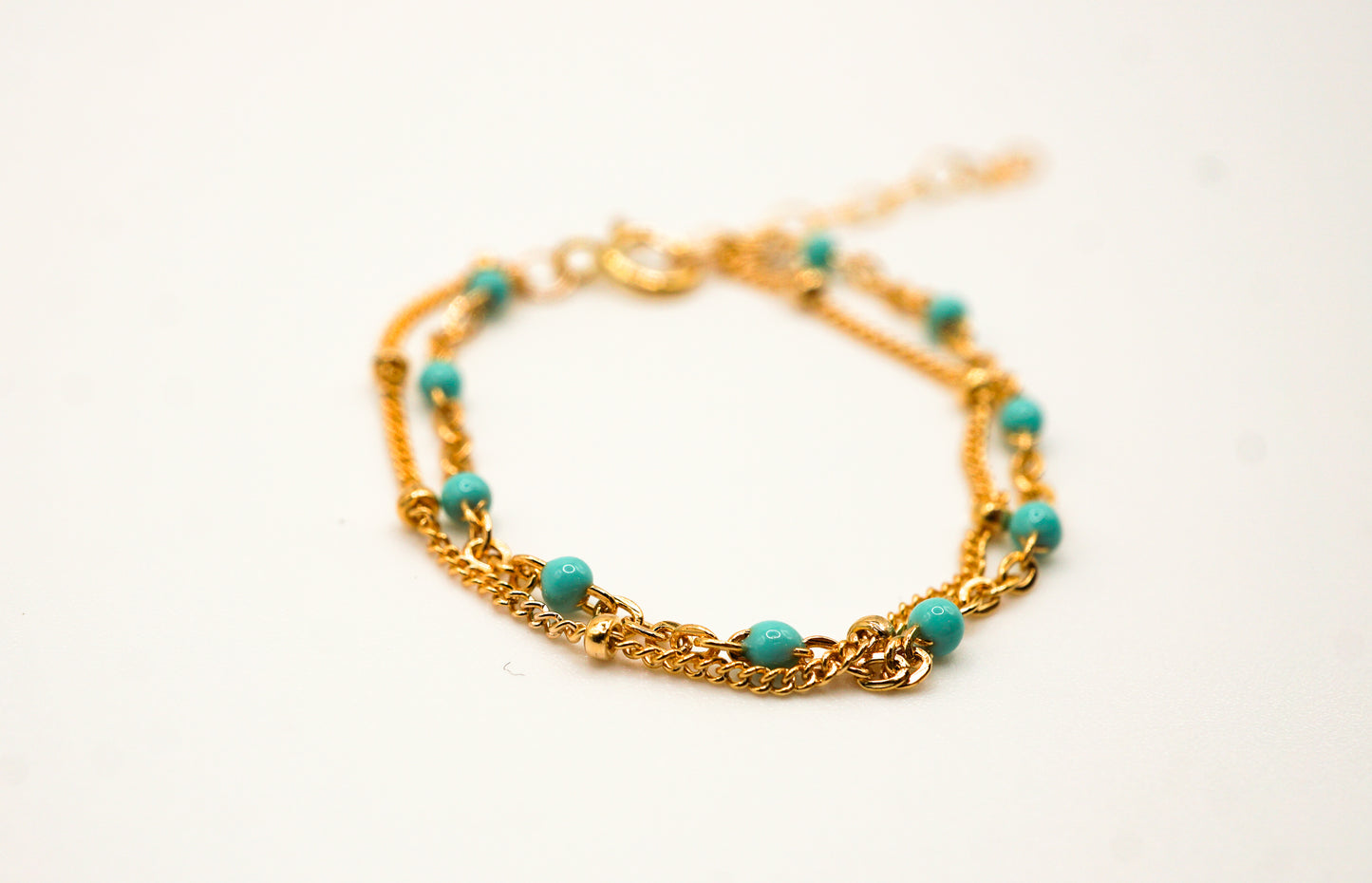 Aster Turquoise Double Wrapped Bracelet