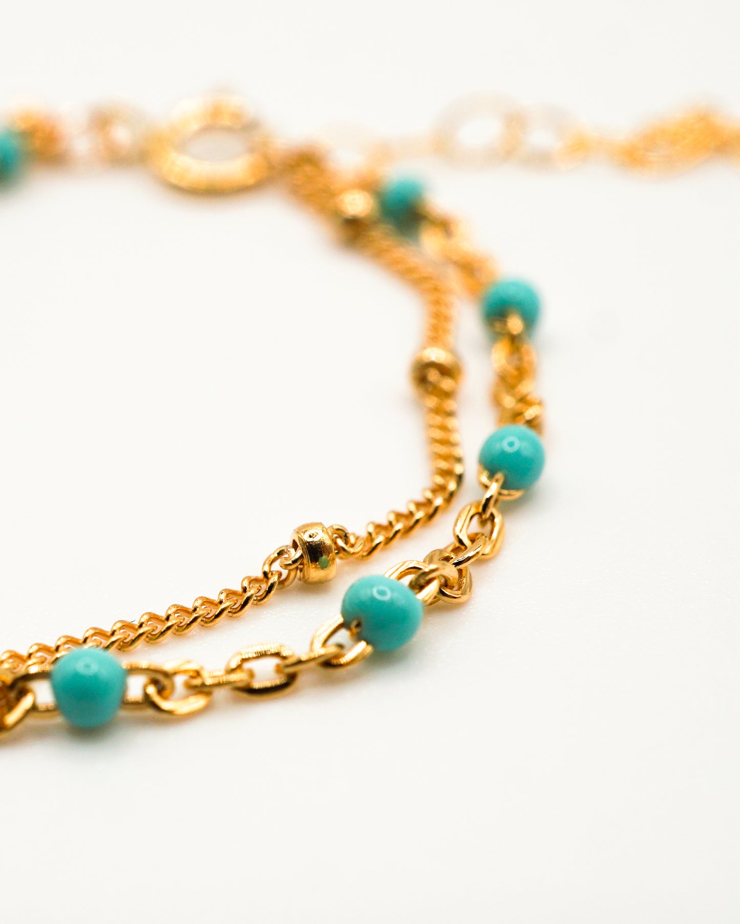 Aster Turquoise Double Wrapped Bracelet