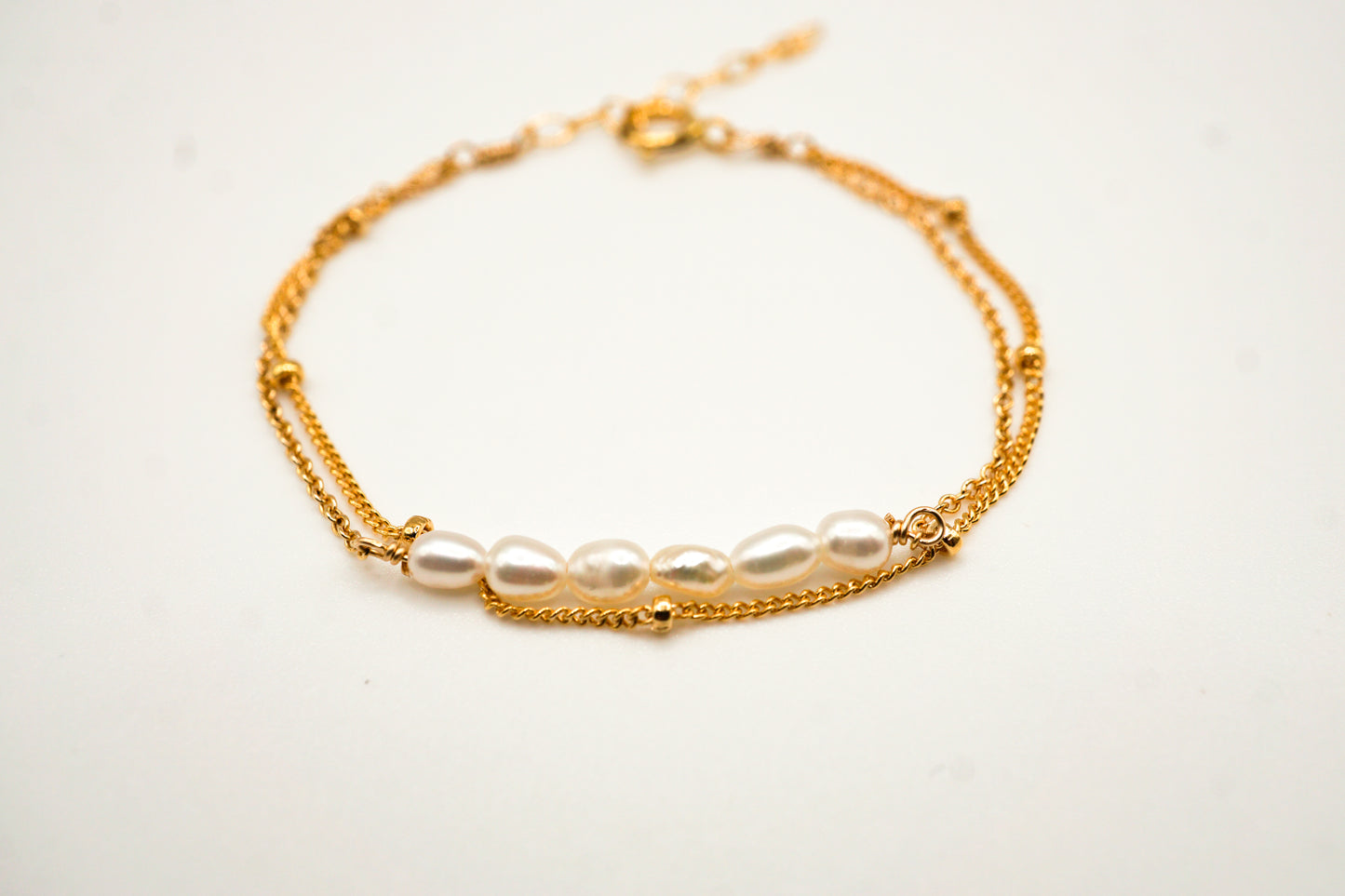 Kaia Pearl Double Wrapped Bracelet