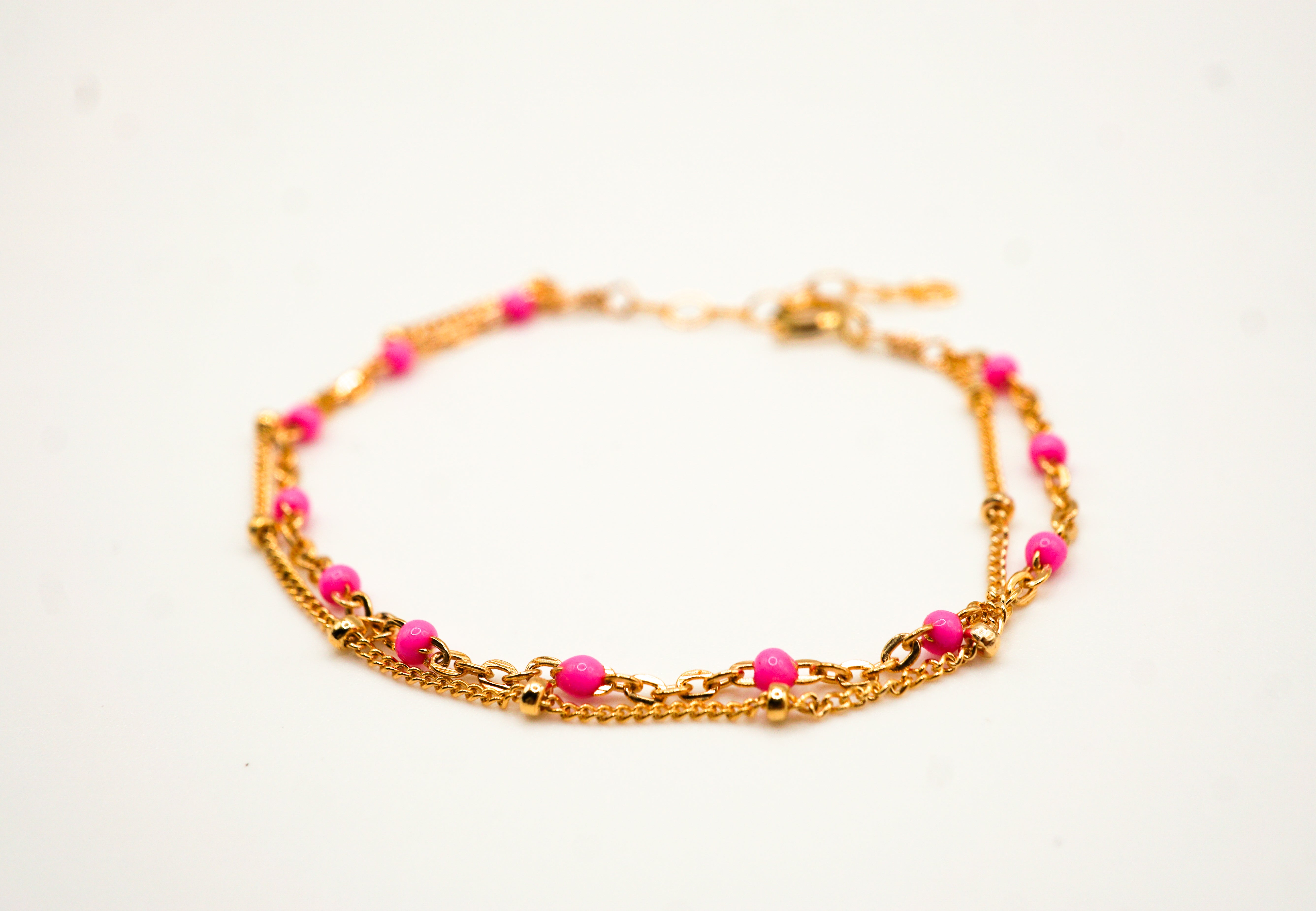 Mia Pink Double Wrapped Bracelet – Lilebu