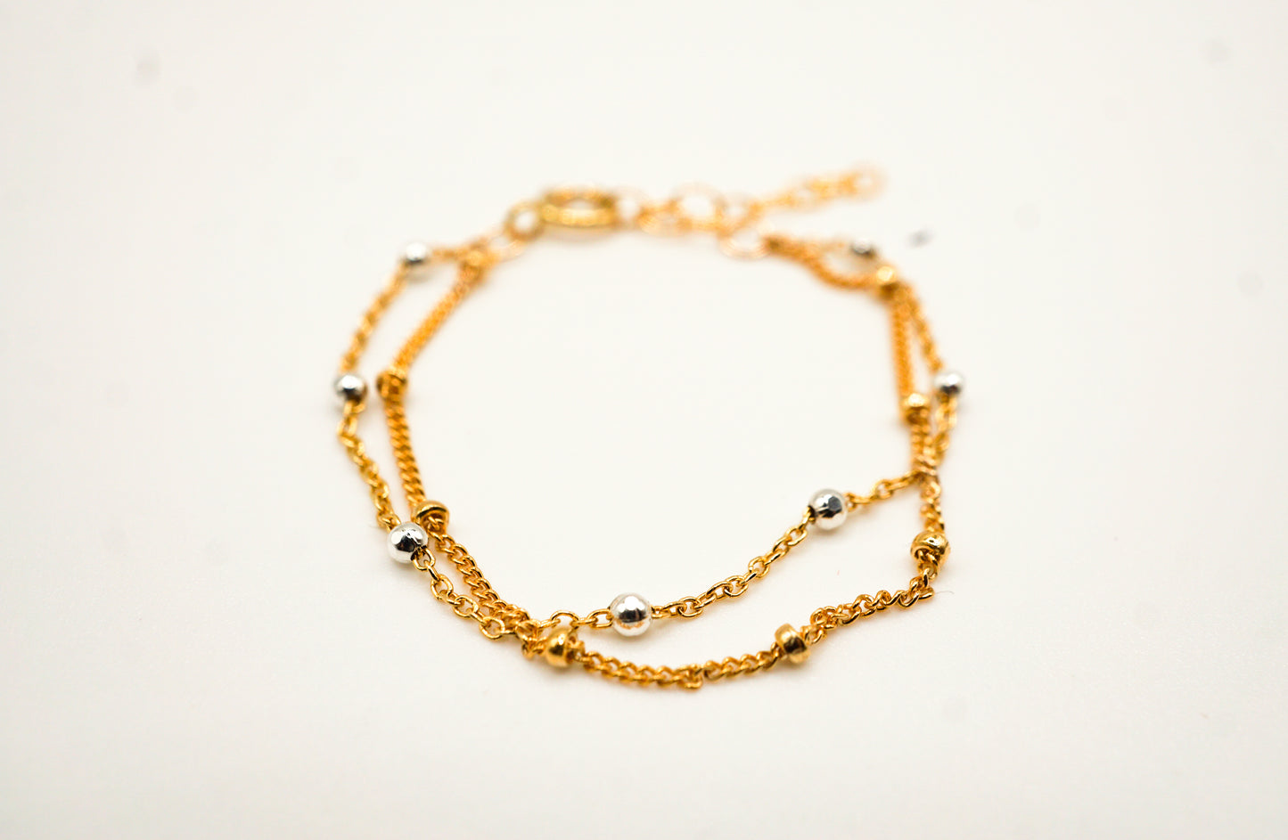 Nessa Two-Toned Double Wrap Bracelet